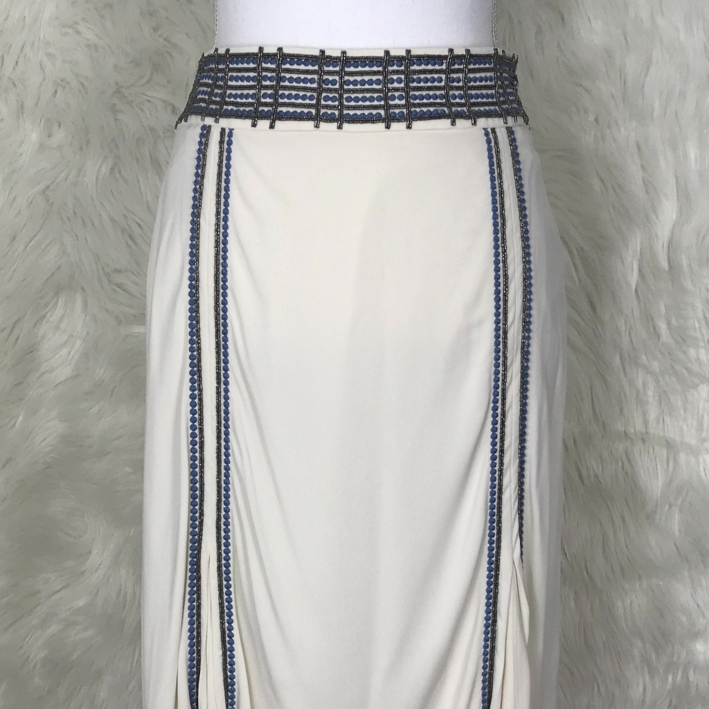 Tory Burch Skirt Jersey With Embroidered Detail 55 New Brand